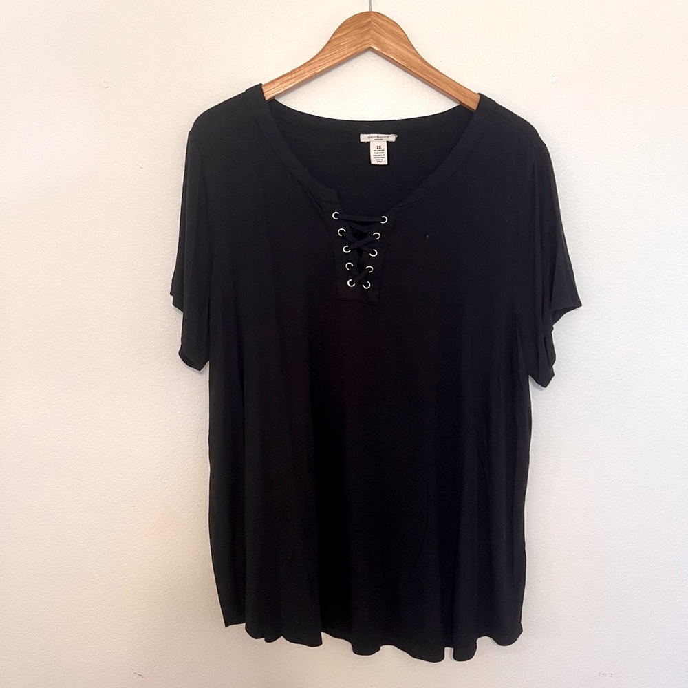 WESTBOUND 2XL Black Women’s Causal Top